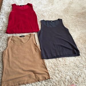 August Silk Sleeveless Dressy Tops